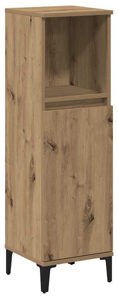 vidaXL Szafka łazienkowa Artisan dąb 30x30x100 cm materiał Zdjęcie produktu 