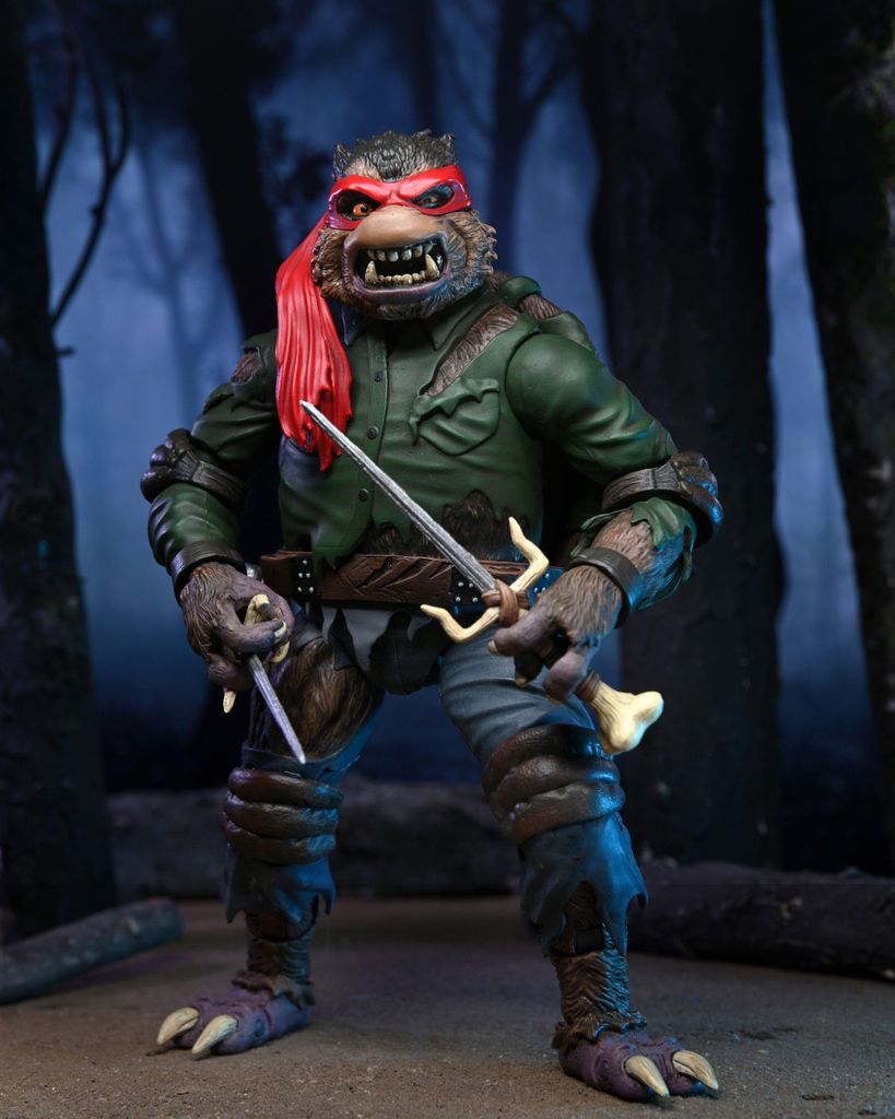 NECA Universal Monsters x Teenage Mutant Ninja Turtles TMNT Actionfigur Ultimate Raphael as The Wolfman 18cm