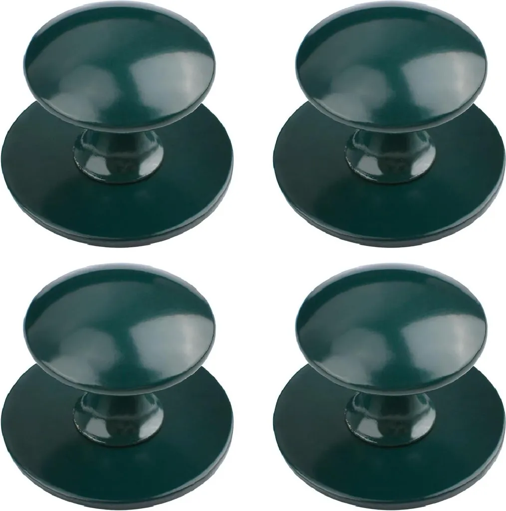 Remplacer Poignée de Meuble sans Trou - Boutons Inox Autocollants Vert Olive