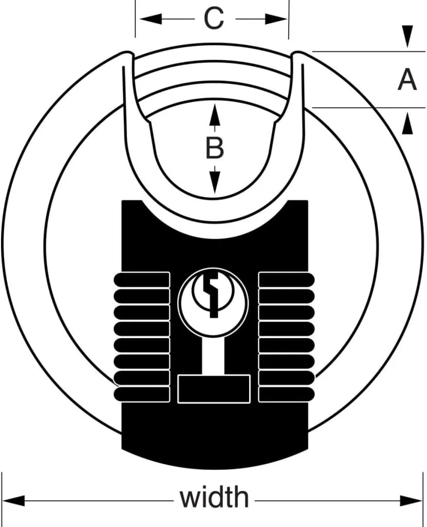 Antivol Inoxydable Master Lock 80 mm avec Anse en Alliage de Bore