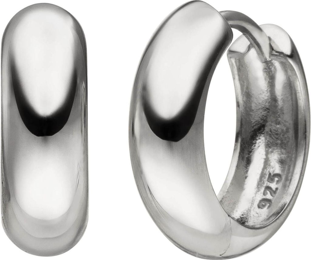 Paar-Creolen-14-9mm-rund-925-Silber-Ohrringe