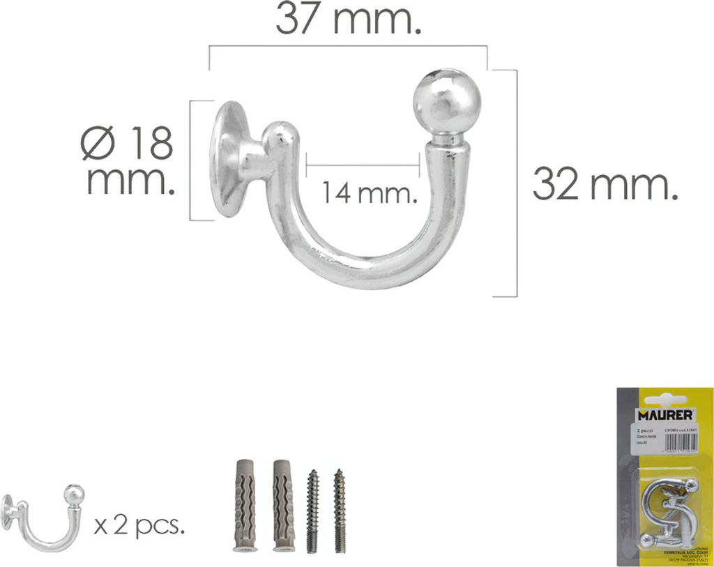A Geschmiedetes Werkzeug 05391005, 60 mm, 140 mm, 10 mm, 200 g