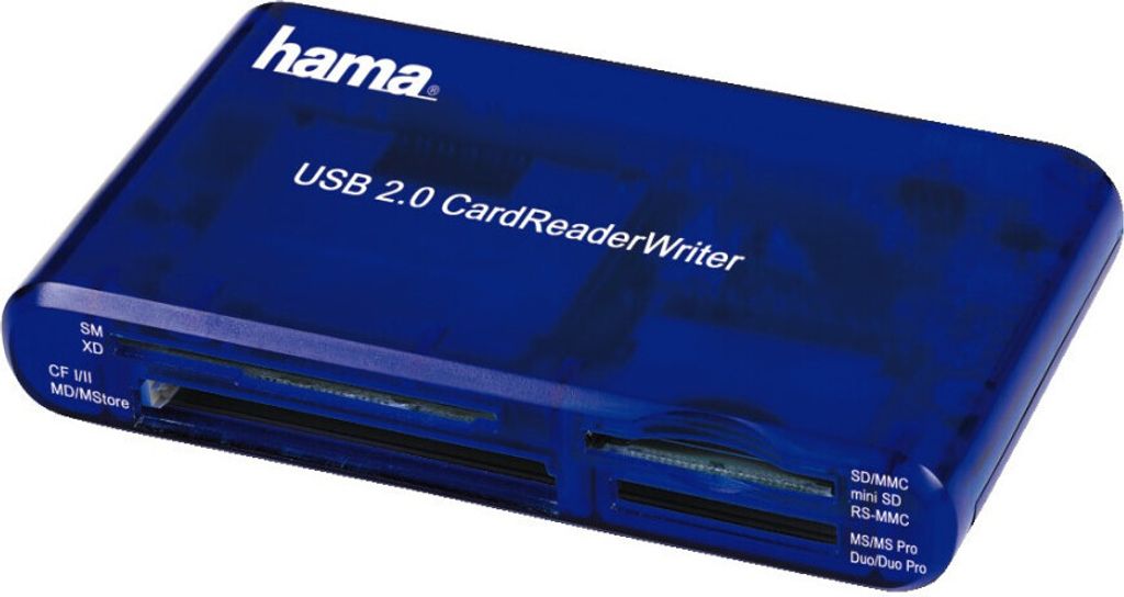 USB-2.0-Multi-Kartenleser "35in1", Blau (00055348) Produktbild 