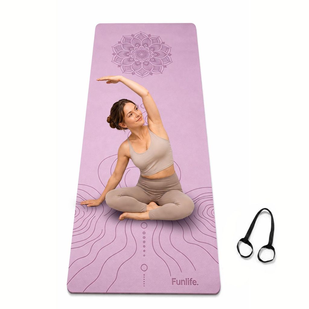 Esterilla de yoga FUNLIFE, 183 x 61 cm, 8 mm de grosor, de Imagen del producto 