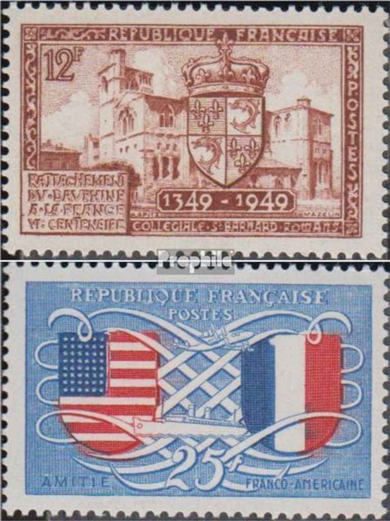 Briefmarken Frankreich 1949 Mi 844,845 (kompl.Ausg.) postfrisch Dauphine