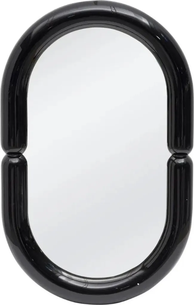 Miroir mural rectangulaire POSTER 50x80 cm noir pour salon et chambre