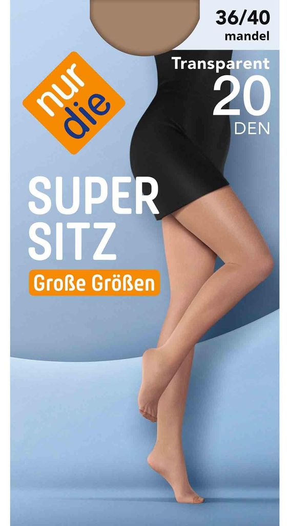 NUR DIE Strumpfhose Supersitz Große Größen 20 DEN - mandel Produktbild 