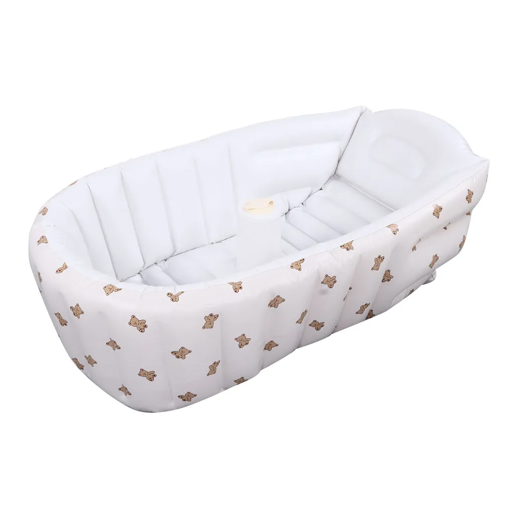 Baignoire pour bébé gonflable et pliable - Modèle Ergonomique 90cm Bleu