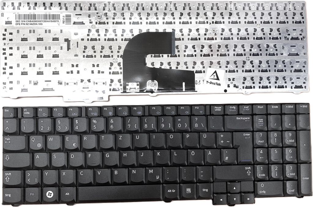 DEUTSCHE - Tastatur Ohne Maus-Stick für Samsung Aegis 600B 600B5B HC1 NP-600 NP-600B5B