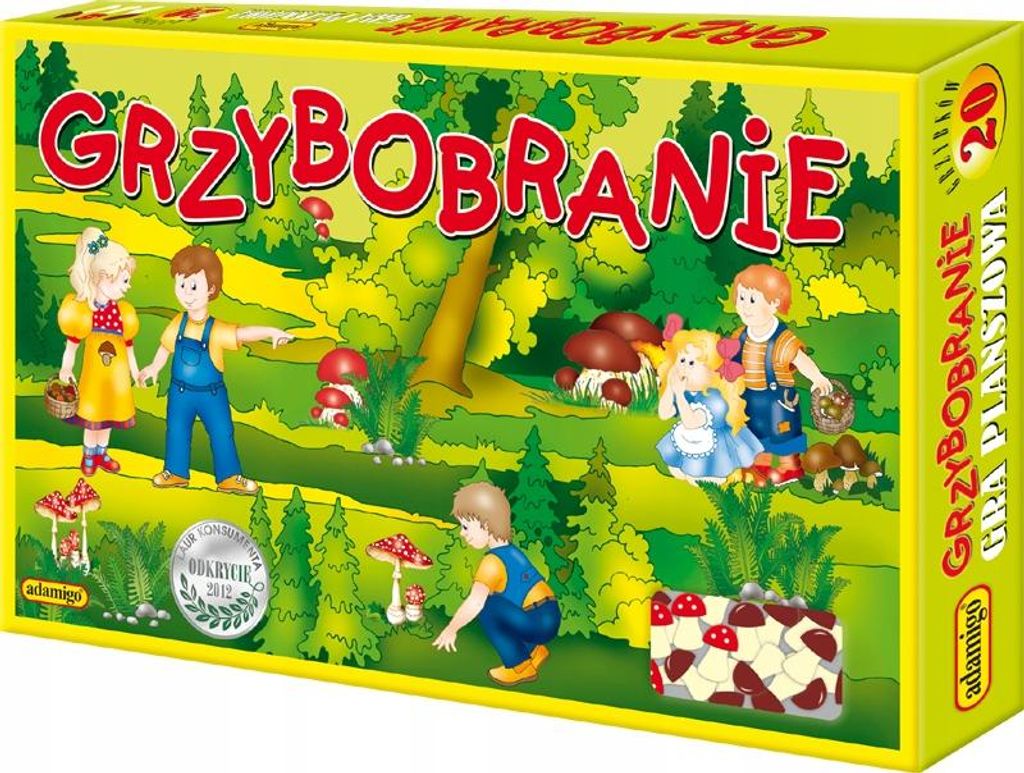 Familienspiel Pilzesuche mit 20 Pilzen und 4 Körben Produktbild 