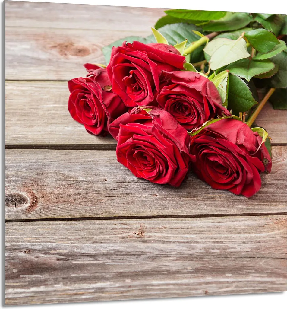 Coprifornelli in Vetro 60x65 Rose | Pannello Paraschizzi Cucina