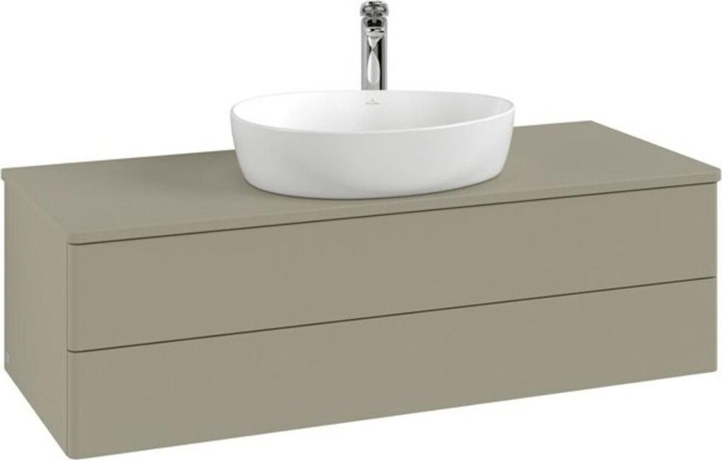 V&B Waschtischunterschrank ohne Frontstruktur, mit Beleuchtung Antao 120x36x50cm, HL, WBP Lac, si Gr m Lac
