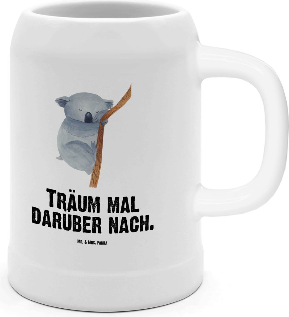 Mr. & Mrs. Panda Steingutkrug Koalabär - Weiß - Geschenk, Keramikkrug, Traumland, schlafen, Bär, Krug, Träumen, Seidel, Bierhumpen, Traum, Koal...