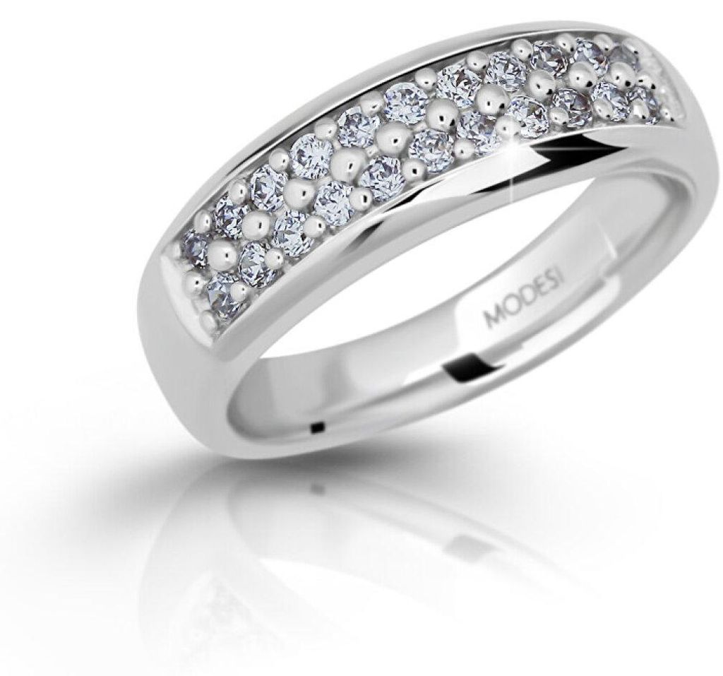 Schimmernder Silberring mit Zirkonia M11083 - Zirkel: 50 mm