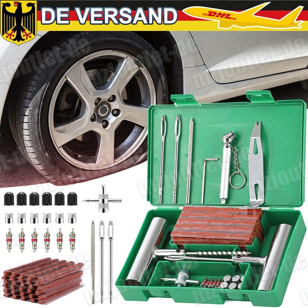 59x Autoreifen Platte Reifen Reparatur Satz KFZ PKW Pannenset Flickzeug Flicken;59tlg.Autoreifen Reifen Reparatur Satz PKW Pannenset Flickzeug Flic...