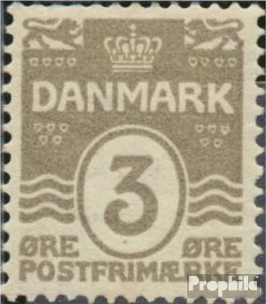 Briefmarken Dänemark 1905 Mi 44A mit Falz Wellenlinien