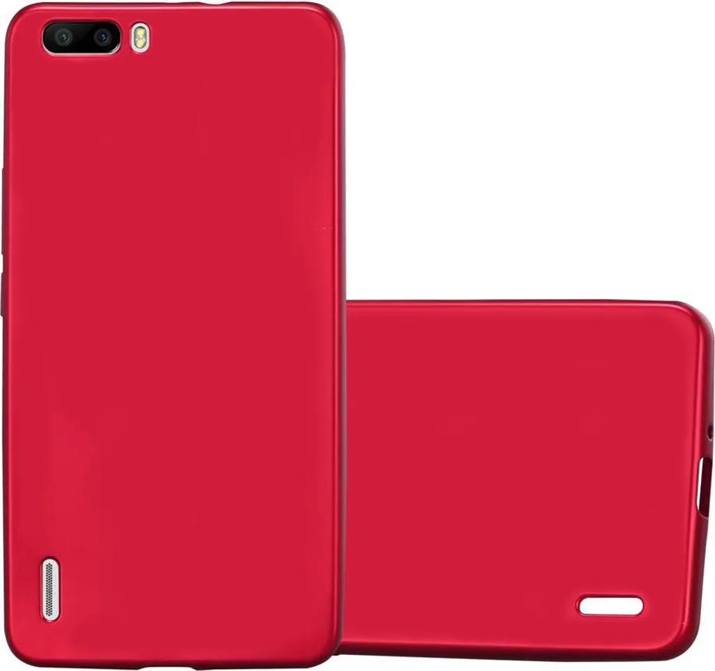Cover Honor 6 PLUS Cadorabo Rosso Silicone TPU - Case Protettivo Slim