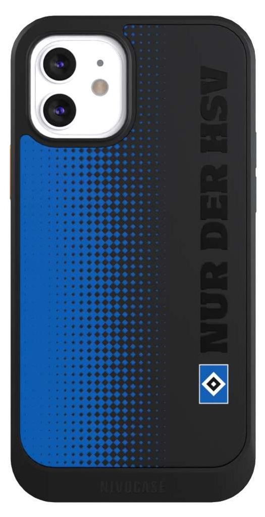NIVOCASE Hülle für Apple iPhone 12 Handyhülle NIVOcore Case Schwarz HSV Logo transparent