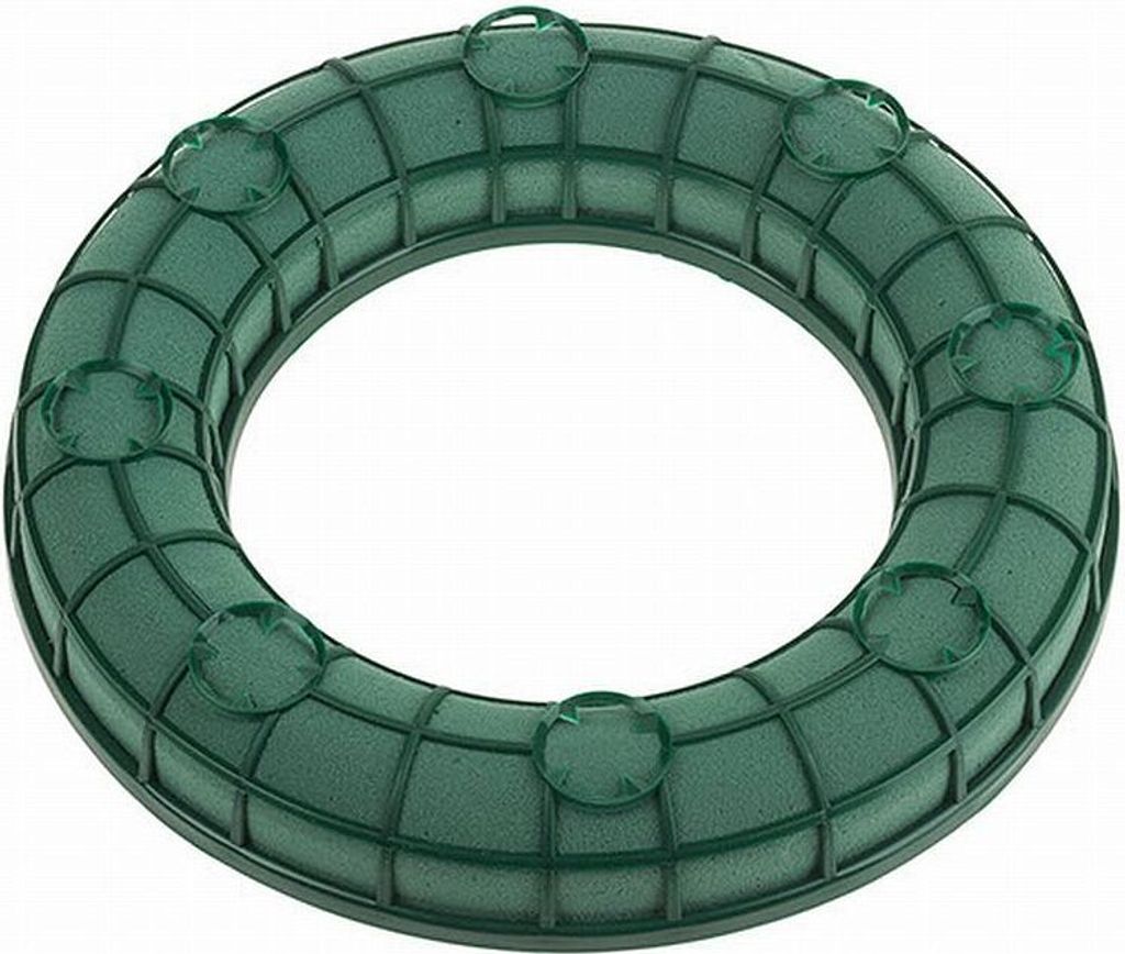 Nass-Steckmasse Kranz m. Gitter, 25 cm, Ring, rund, Produktbild 