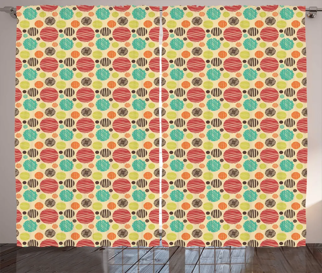 Set Tende Rustiche Multicolore ABAKUHAUS Satinato 280 x 175 cm