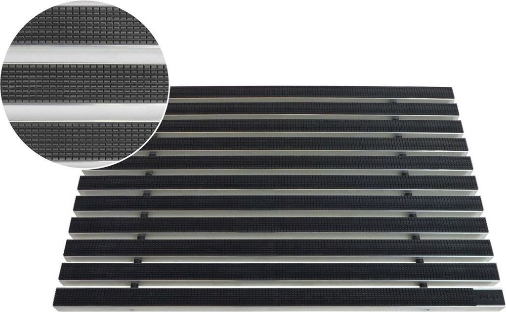 ACO Eingangsmatte Vario 22mm, Gummi Schwarz, 75x50cm Produktbild 