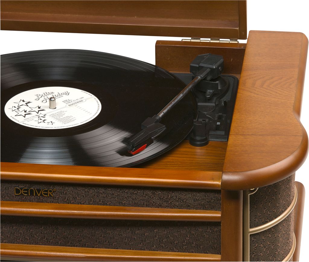 Denver MCR-50MK2 Retro drevený gramofón s rádiom CD kazetou Obrázok produktu 4