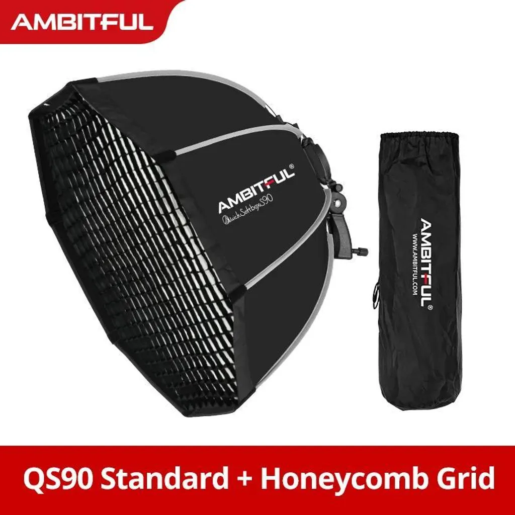 Boîte à lumière octogonale 90cm diffuseur avec grille pour flash cobra - 2