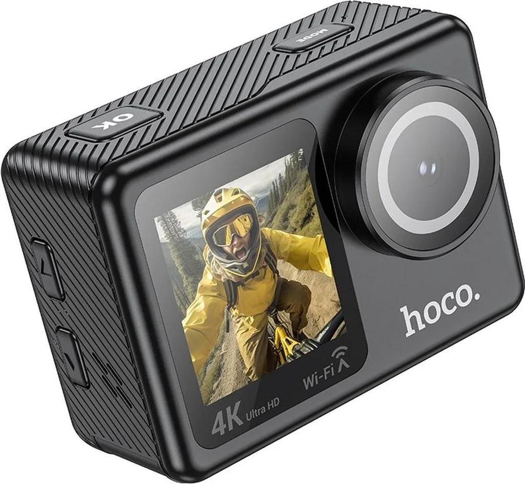 Caméra sport HOCO DV101 double écran 4K 30fps - Noir étanche