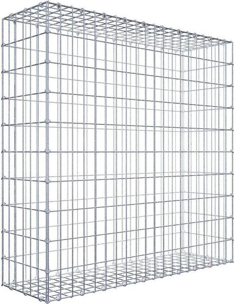 Gabione 100 cm x 100 cm x 30 cm (L x H x T), Maschenweite 5 cm x 10 cm, C-Ring