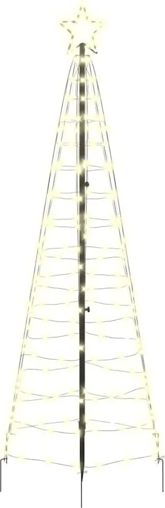 Sapin de Noël Lumineux 250 cm Design en Métal et LED Blanc Chaud