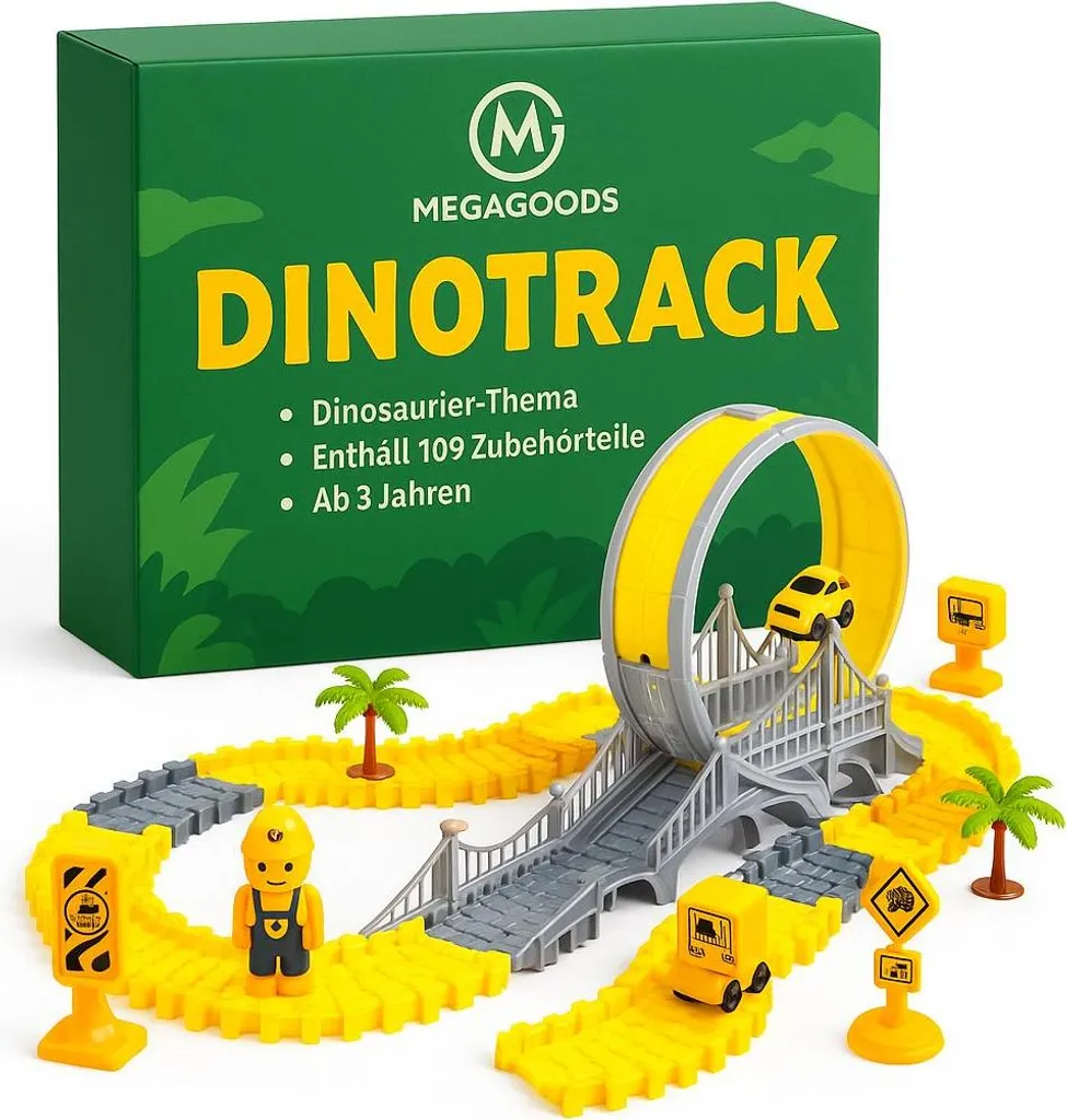 Jeu de Construction Circuit de Billes et Voitures 109 Pcs Créatif
