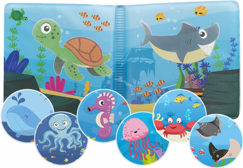 reer MyHappyBath Book Magisches Badebuch, Wasserspielzeug, Badespielzeug, Buch, 76012