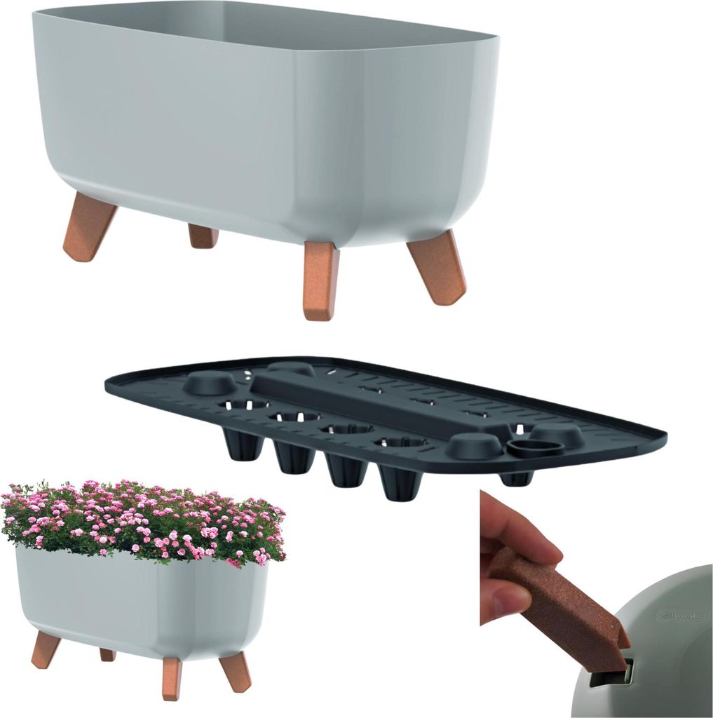 Prosperplast Gracia Pot de fleurs DGCL400-443U avec pieds Image du produit 