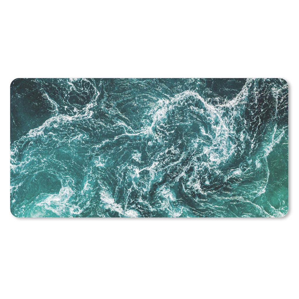 MuchoWow Mauspad Mousepad Ozean - Wasser - Meer - Luxus - Grün - Türkis 60x30 cm - Mousepads - Maus Mat - Pad - Mausunterlage - Nachhaltig