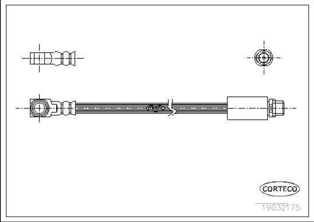 CORTECO 19032175 Bremsschlauch Hinten Rechts für FORD MONDEO II Kombi (BNP)