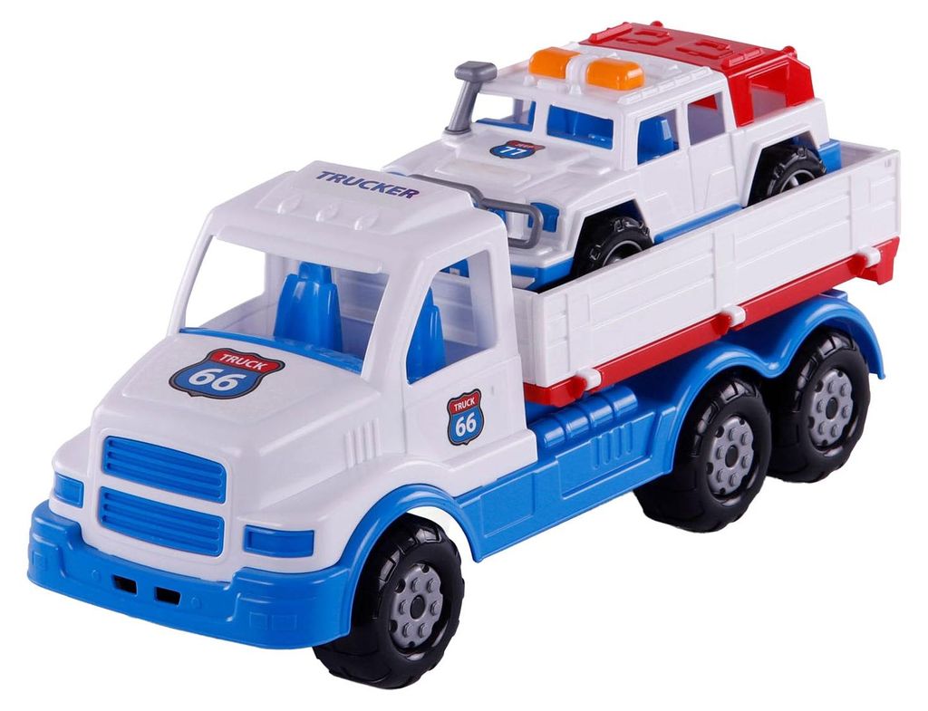 Cavallino Spielzeug LKW mit Jeep - großer Truck 46,6cm - mehrfarbig