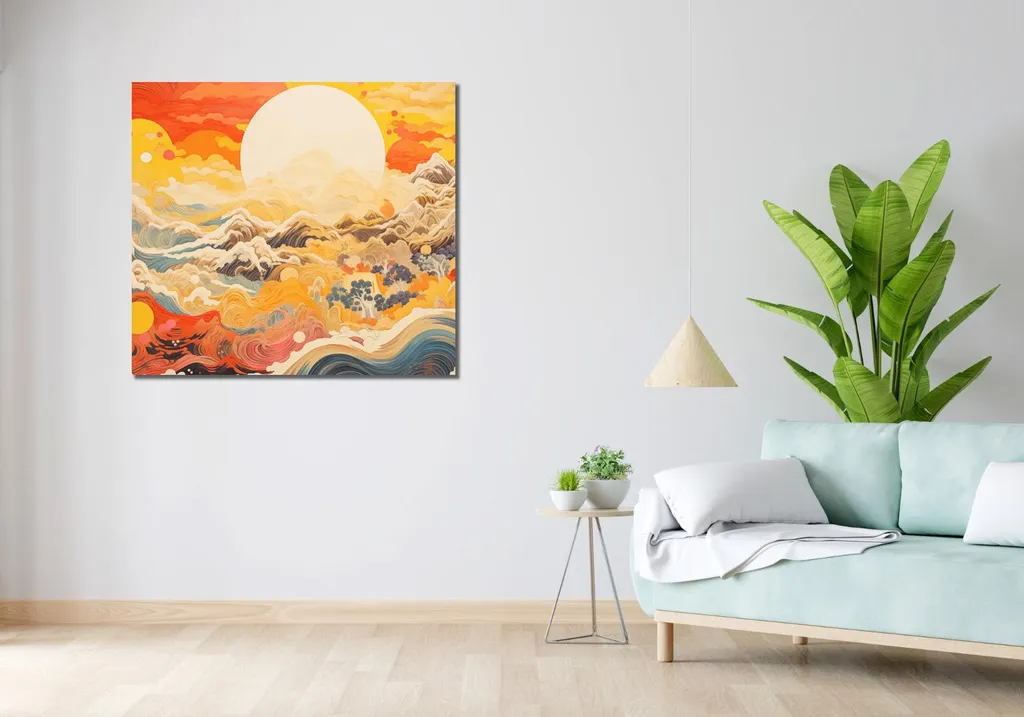 Quadro 100x90cm Poema del vento e del sole - 2