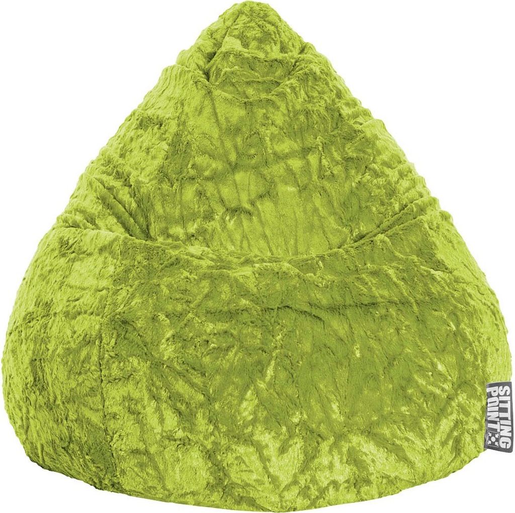 Sitting Point BeanBag Fluffy L 70 x 90 cm, Gruen 70x90cm