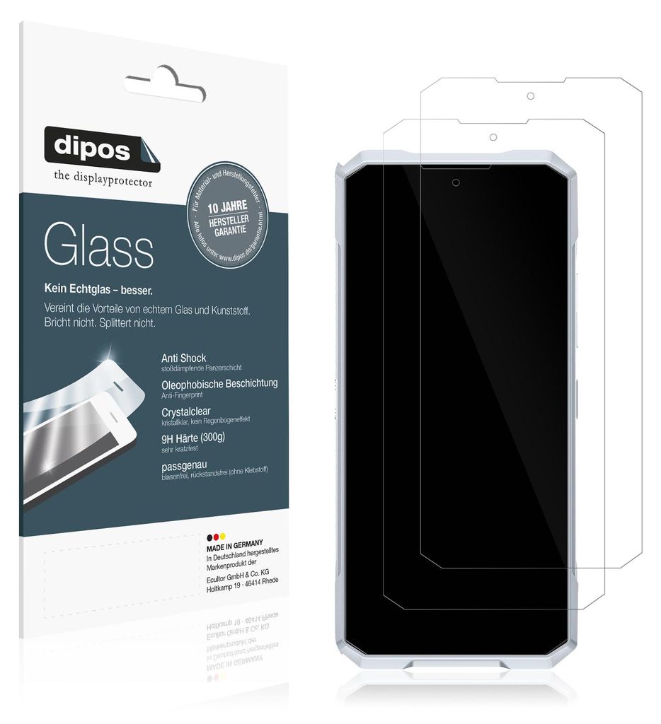 A product package for screen protectors and the screen protectors themselves placed on a phone.