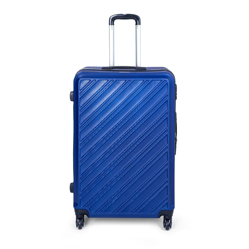 Valise trolley de voyage rigide 65cm bleu nuit pour train