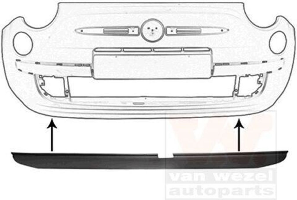 VAN WEZEL Spoilerlippe 1604500 Vorne für FIAT 500 (312) Produktbild 