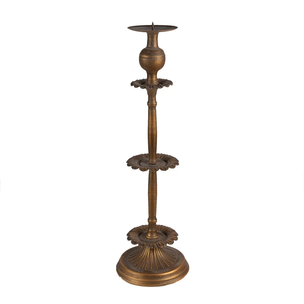 Candeliere Clayre & Eef 43 cm in Ferro Rame - Arredo Vintage Elegante