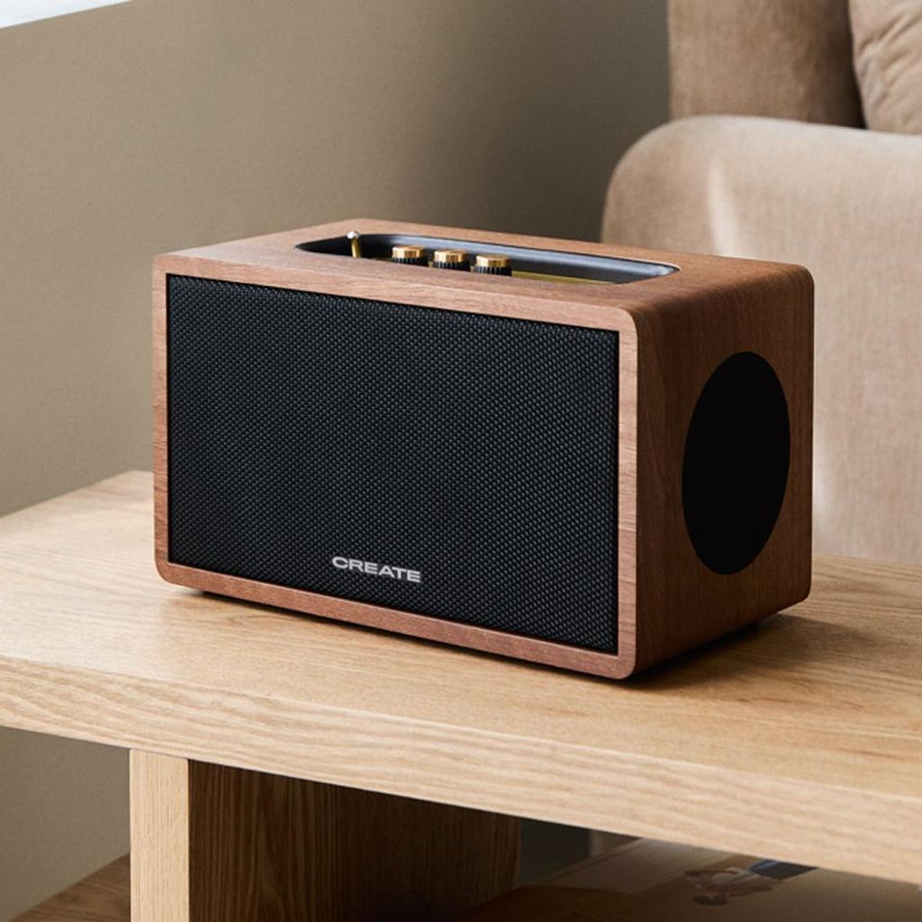 CREATE - SPEAKER RETRO WOOD - Tragbarer 55W Lautsprecher Produktbild 