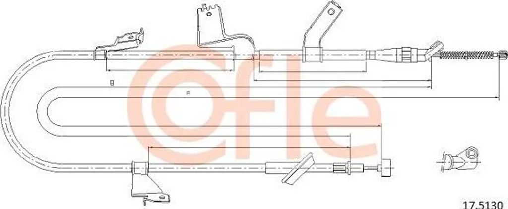 Câble de frein grippé Agila B ? Changez pour le COFLE 17.5130 OE 4709863