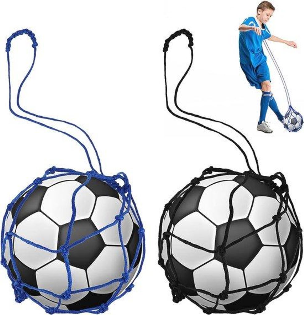 Fußballtrainingsnetz für Solo-Training - Elastische Übungen mit Passen für Fußbälle Größe 3, 4, 5.