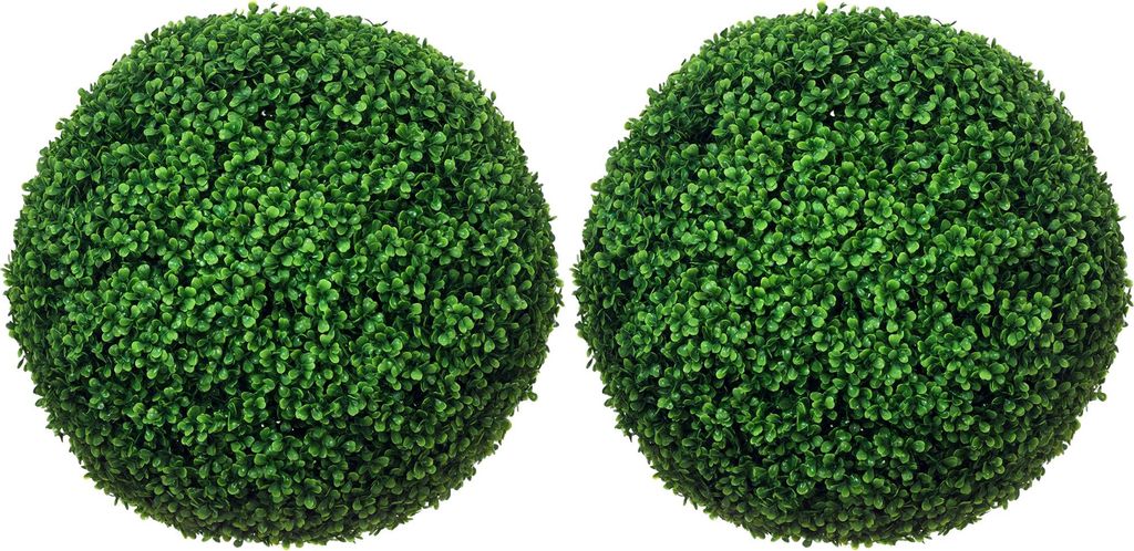 2er-Set Buchsbaumkugel, Künstliche Pflanzen, Zimmerpflanze mit UV-Schutz, Deko-Pflanze, für Indoor, Outdoor, Grün, 50,0x50,0x50,0 cm