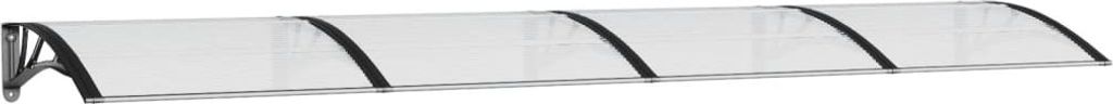 vidaXL Tettoia per porta nera e trasparente 350x75 cm in Immagine del prodotto 