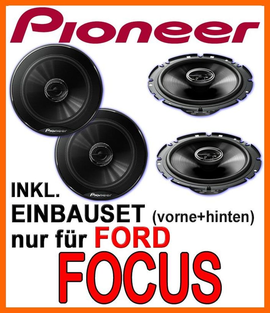 Lautsprecher Pioneer für vorne und hinten - Einbauset Produktbild 