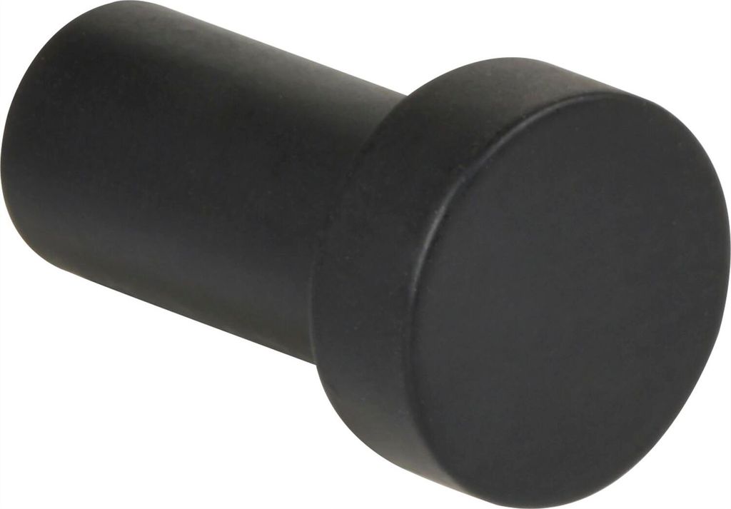 Technikteam Kleiderhaken Wand Bodon ø 18mm - Wandhaken zum Schrauben - rund, Stahl schwarz matt pulverbeschichtet