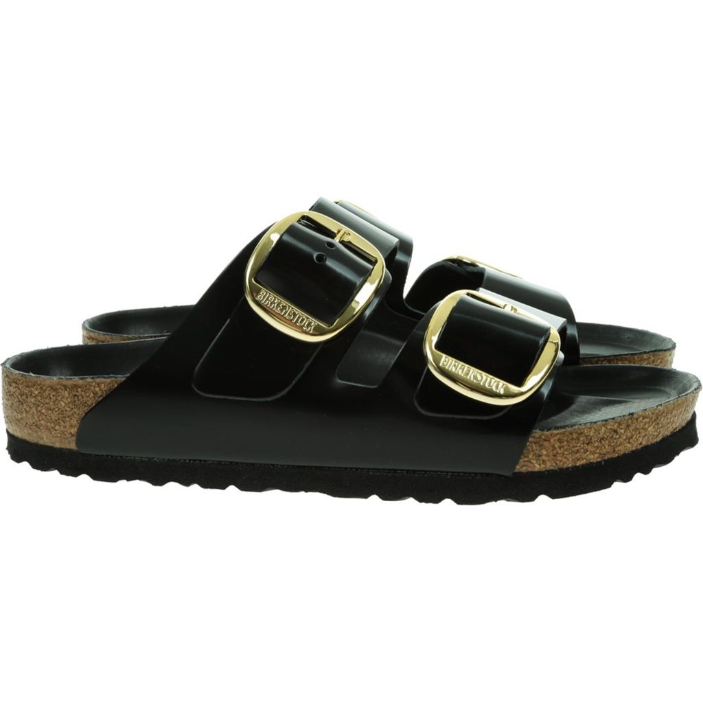 Birkenstock Arizona Big Buckle Damen Ledersandalen in Schwarz – 7.5 UK - 41 EU - 10/10.5 US / Black